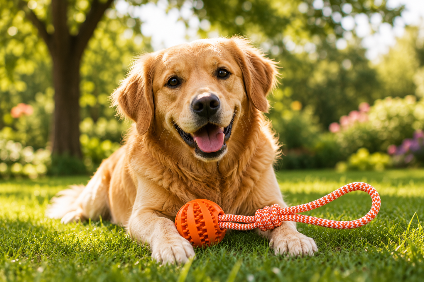 Jouet en corde avec balle | DentalLoop