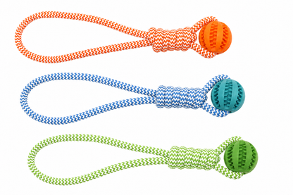 Jouet en corde avec balle | DentalLoop